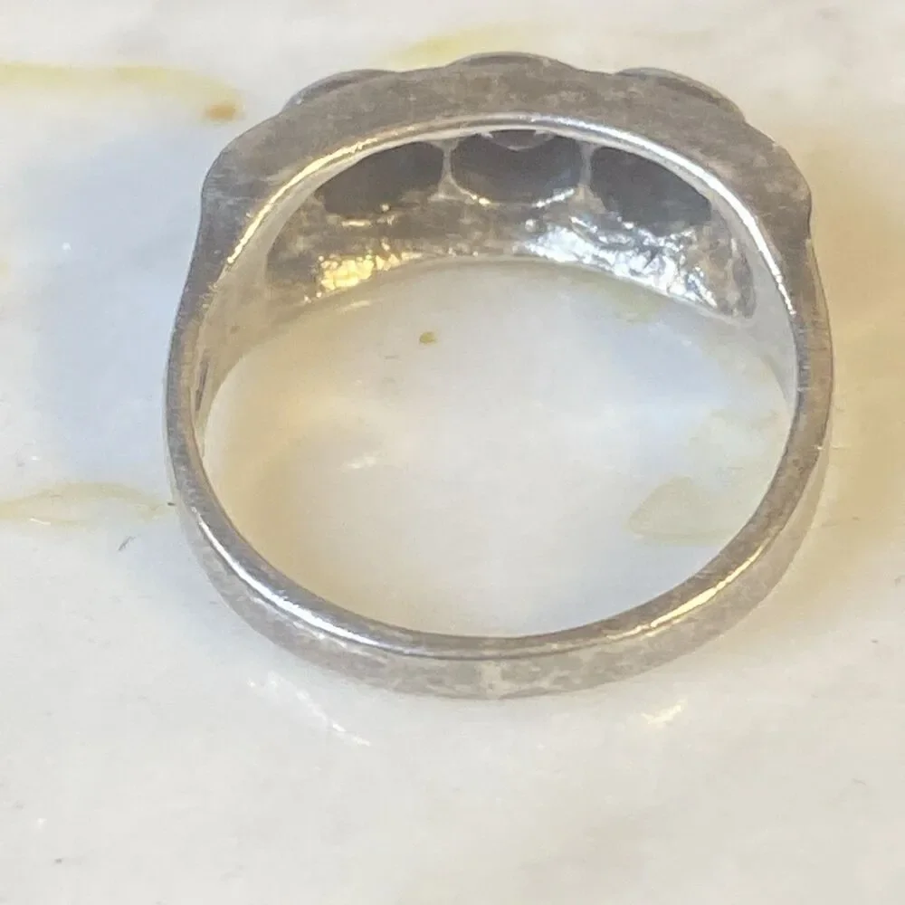 925 Sterling Silver Cocktail Mothers Ring Multi-Color Gemstone Jewelry - Size 7